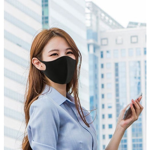 コパーライン　銅抗菌マスク　ブラック　Ｍ　COPPERMASK-BK-M　1 枚