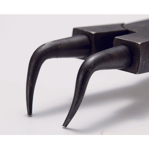 TRUSCO Snap Ring Pliers for Holes Φ1.8 Curved Jaws 62 Type 62-2B 1 Piece