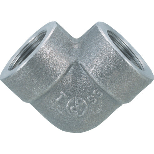 フジトク　９０°エルボ　９０Ｅ　４０Ａ　炭素鋼　ねじ込み　90E-PT-40A　1 個