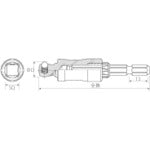 ＶＥＳＳＥＬ　超剛鍛首振りミラーソケットアダプター　ソケット差込角３／８（９．５ｍｍ）　ショート　ＭＴＡ２０ＷＳＱ３　MTA20WSQ3　1 個