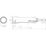 VESSEL Super Hard Forged Mirror Socket, 14mm Diagonal, MTA201411, MTA201411, 1 pc