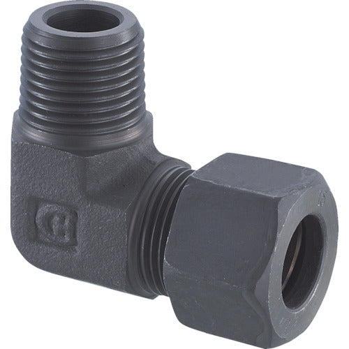 Fujitoku Half Elbow Φ10 x 1/4 Steel Pipe Bite Fitting E-10X1/4 1 Piece