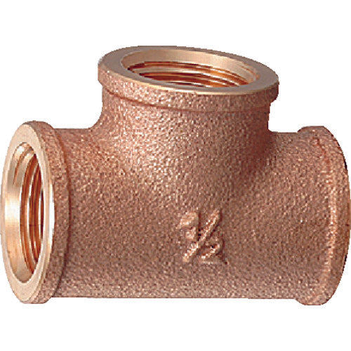 KAKUDAI Water Pipe Fitting Gunmetal Tee Nominal Diameter Rc1/2 6126Y-13 1 pc