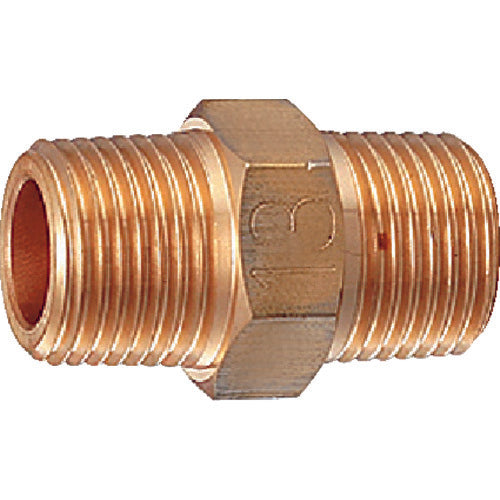 KAKUDAI Water Pipe Fitting Gunmetal Nipple Nominal Diameter R1/2 6128Y-13 1 pc