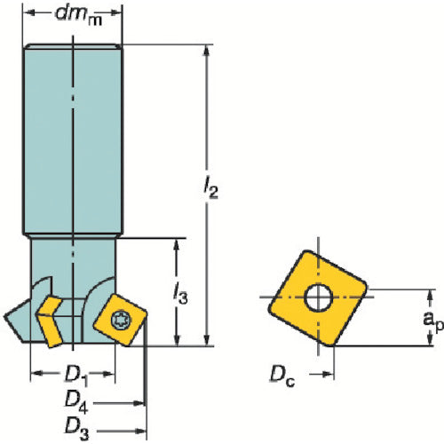 Sandvik U-Max Chamfering End Mill (440) R215.64-32A32-4512 1 piece