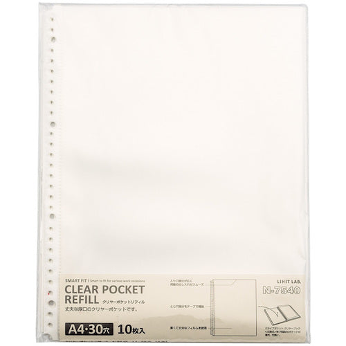 LIHIT Clear Pocket Refill (10 sheets) A4 N7540 1 set