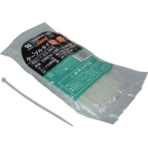 TRUSCO 케이블 타이 폭 2.4mmX75mm 최대 결속Φ15 표준형 TRCV-075 1봉