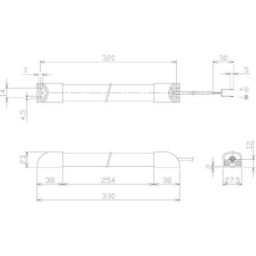 NIKKI 간이 방수형 LED 리니어 라이트 DC24V NLT3-10-DC-S 1개