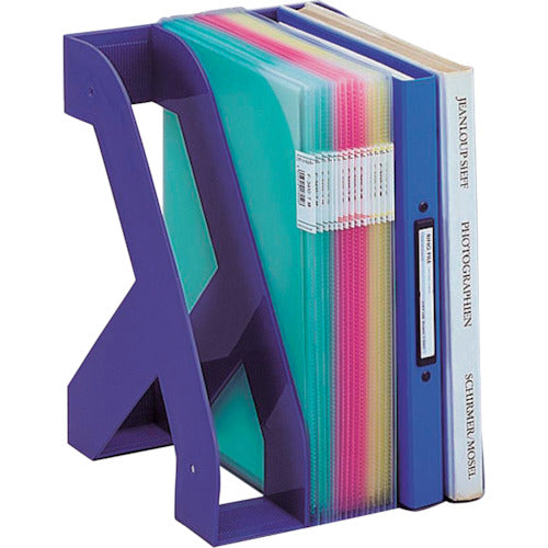 ＬＩＨＩＴ　ファイルスタンド　青　Ａ４　A3570-8　1 個