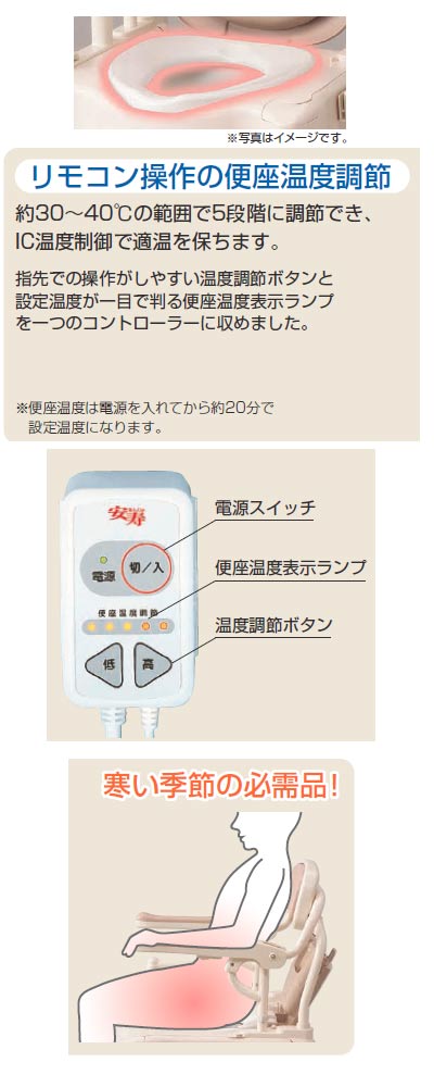 Anju Portable Toilet FX-CP Flip-up Heated Seat Type / 534-520 1 unit