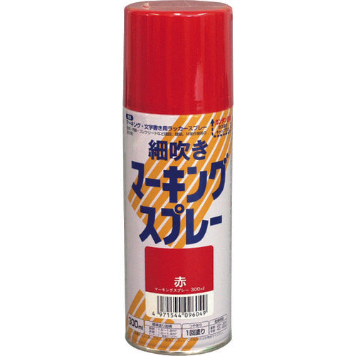 アトムペイント　細吹きマーキングスプレー　３００ＭＬ　赤　00001-09604　1 本