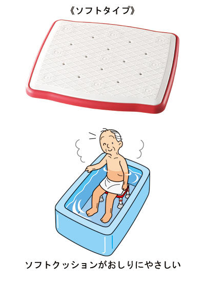 Anju Stainless Steel Bathtub Stand R "Ashipita" Soft Cushion Type (Mini) 12-15 / 536-472 Red 1 Unit