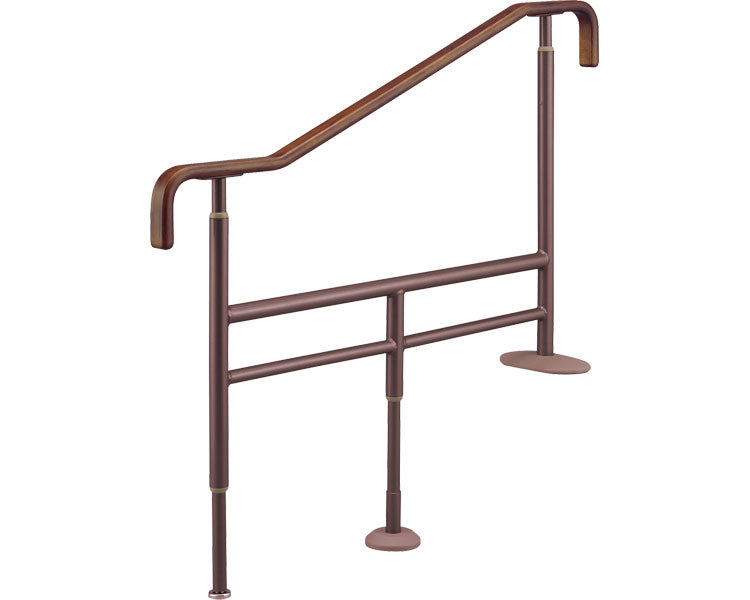 安寿　上がりかまち用手すり　SM-1100F　F型 / 531-078　ライトブラウン　1 台
