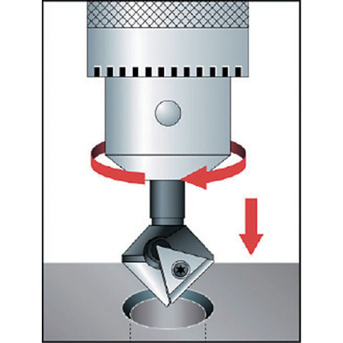 Fujigen Drilling Machine Chamfering Tool Menthol Ruby 45° φ24 BM4524T 1 piece