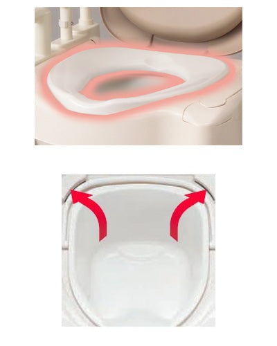 Anju Portable Toilet FX-CP Flip-up Heating and Comfortable Deodorizing Type / 534-540 1 unit