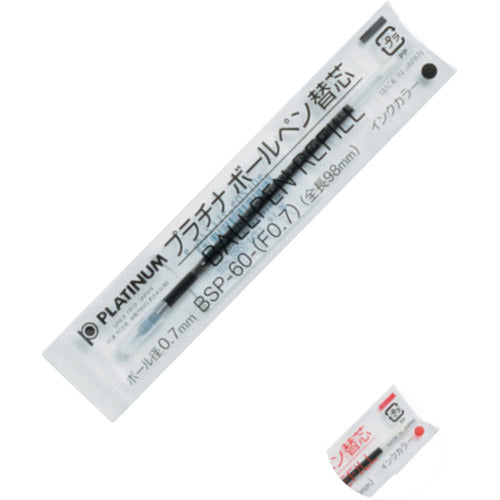 プラチナ　油性ボールペン替芯　６０　黒　BSP-60-(F0.7).NO1　1 本