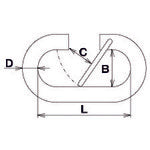 Nissa Chain Stainless Steel C-Hook 4mm (10 pieces) SSJ4040 1 box