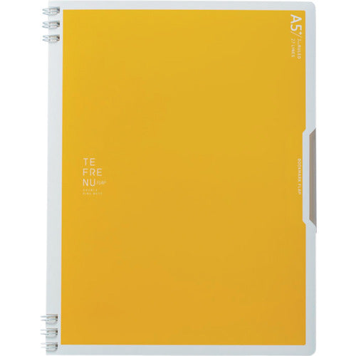 KING JIM 더블 링 노트 테프렌 플랩 A5 변형 황 9804TE-Y 1 권