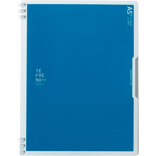 KING JIM 더블 링 노트 Tefrene 플랩 A5 변형 블루 9804TE-B 1 권