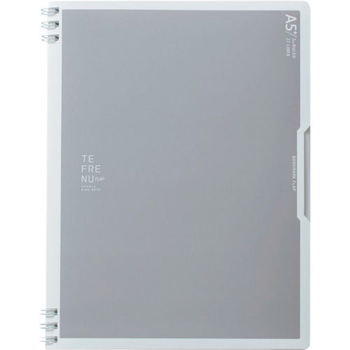 KING JIM 더블 링 노트 Tefrene 플랩 A5 변형 그레이 9804TE-GY 1 권