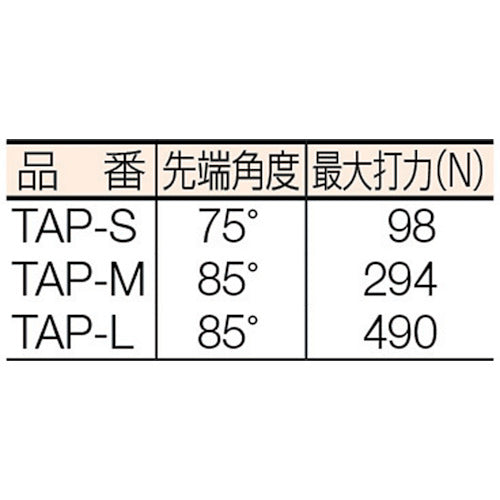 ＴＲＵＳＣＯ　超硬オートマチックポンチ　Ｍ　TAP-M　1 本