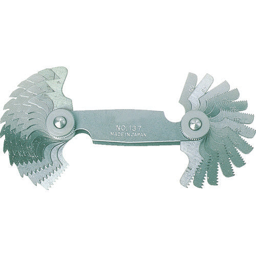 TRUSCO 피치 게이지 측정 범위 4 ~ 60 산 55 ° 26 매 세트 137 1 개