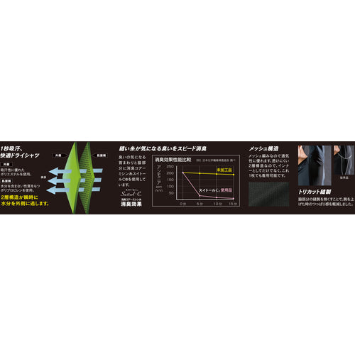 おたふく　【今季完売】ＪＷ−６０２　３９．ＧＹｘＢＫ　ＤＭ・ロングクルーシャツ　Ｌ　JW602-39-L　1 枚