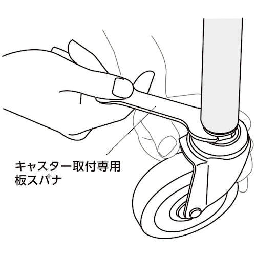 ユーエイ　差し込み式　自在　キャスター　ゴム　車輪径１００ｍｍ　　Ｅタイプ　ＥＴＦ型　パイプ径３５　ETF-100RH-35P　1 個