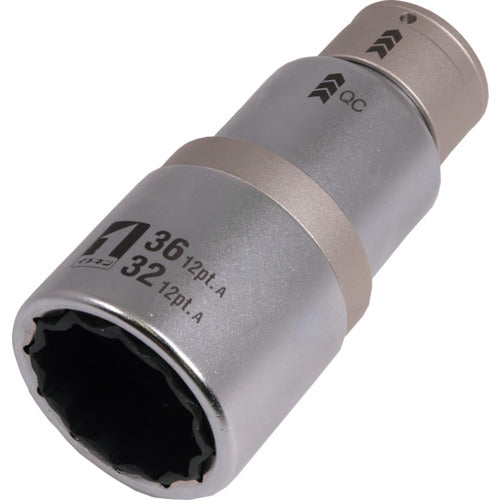 MUSTTOOL QC 소켓 더블 32/36mm 12각 IM-4W3236I-12K 19849 1개