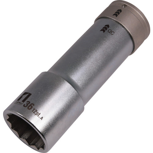 ＭＵＳＴＴＯＯＬ　ＱＣソケット　シングル　３６ｍｍ　１２角　ＩＭ−６Ｗ３６ＳＬ−１２Ｋ　19870　1 個