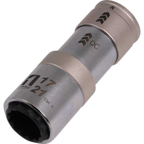 ＭＵＳＴＴＯＯＬ　ＱＣソケット　ダブル　１７／２１ｍｍ　１２角　ＩＭ−４Ｗ１７２１Ｉ−１２Ｋ　19843　1 個