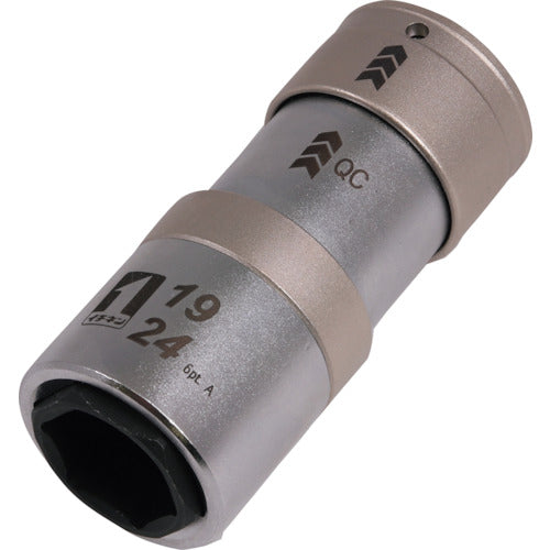 MUSTTOOL QC 소켓 더블 19/24mm 6각 IM-4W1924I-6K 19844 1개