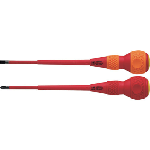 VESSEL Ball Grip Insulated Screwdriver Set of 2 +2/-6 x 150mm 1 each 202PS-2 202PS-2 1 S