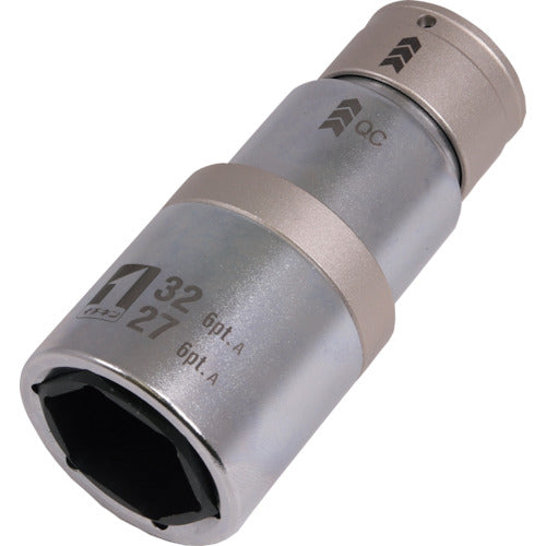 ＭＵＳＴＴＯＯＬ　ＱＣソケット　ダブル　２７／３２ｍｍ　６角　ＩＭ−４Ｗ２７３２Ｉ−６Ｋ　19846　1 個