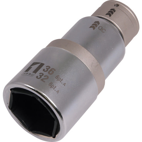 ＭＵＳＴＴＯＯＬ　ＱＣソケット　ダブル　３２／３６ｍｍ　６角　ＩＭ−４Ｗ３２３６Ｉ−６Ｋ　19848　1 個