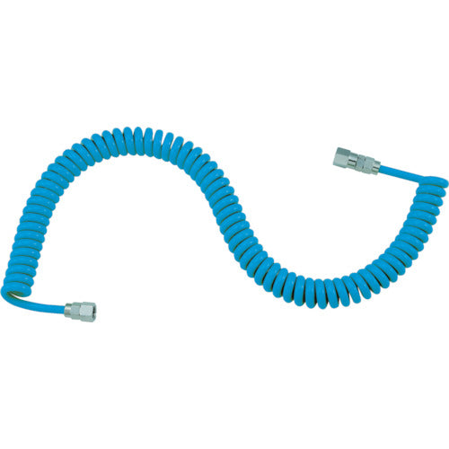 TRUSCO Urethane Coil Hose Thin Roll L-Shaped 1.4m CH-300 1 pc