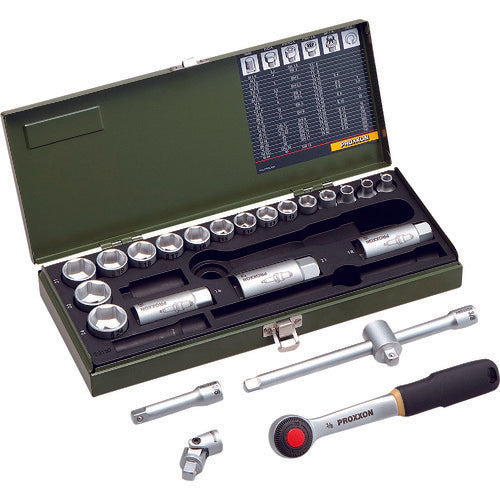 PROXXON 소켓 렌치 세트 3/8”(6각 타입) 82110 1 S