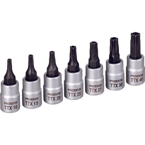 PROXXON Torx [R] Bit Socket 7-Piece Set 1/4" 83654 1 S