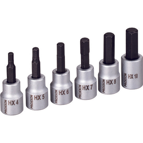 PROXXON Hex Bit Socket 6-Piece Set 3/8" 83651 1 S