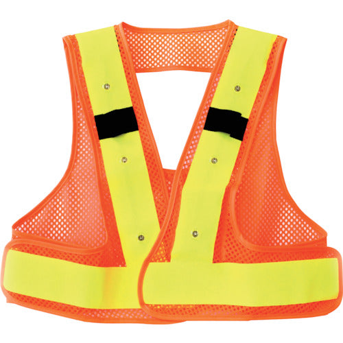 링크 서스 F-H-V 풀 하네스 조끼 LED 형광 오렌지 x 형광 옐로우 FHV-EOY 1 착용