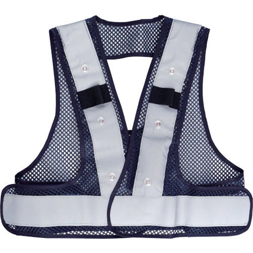 링크 서스 F-H-V 풀 하네스 베스트 LED 네이비 x 실버 FHV-ENS 1 착용