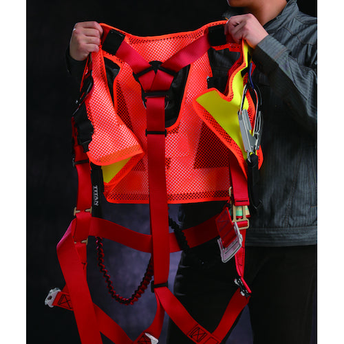 링크 서스 F-H-V 풀 하네스 베스트 LED 네이비 x 실버 FHV-ENS 1 착용