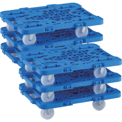 TRUSCO bulk purchase plastic platform cart articulated route van MPK-500NJ-B set of 6 MPK-500NJ-B-M6 1 S