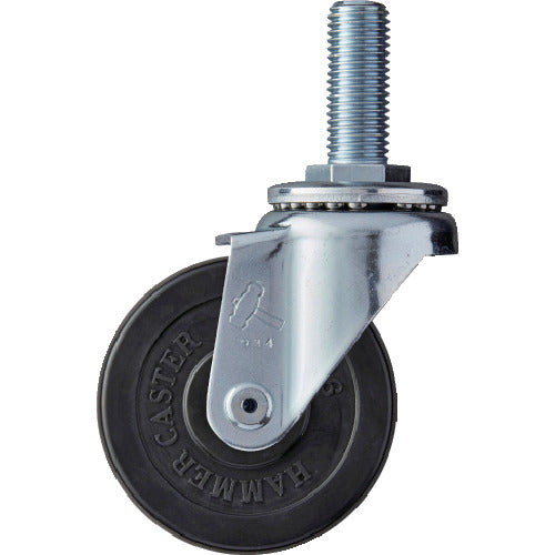 망치 나사식 선회식 고무 캐스터 75mm 420SA-R75 1개