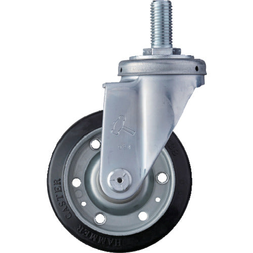 해머 나사식 선회식 고무 캐스터 125mm 420SA-R125 1개