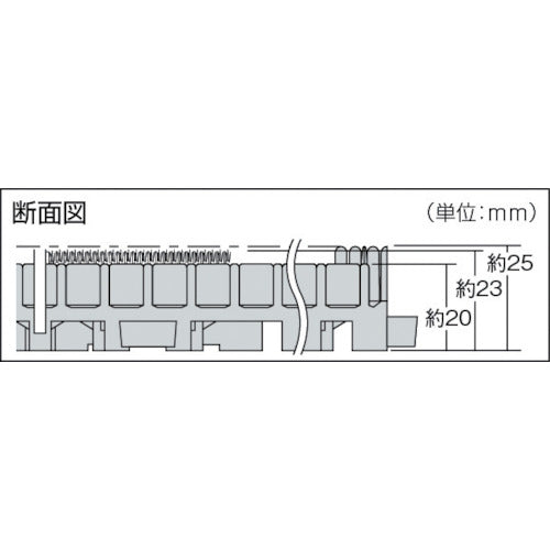 ＴＲＵＳＣＯ　プロブラシマット　７００Ｘ１０００ｍｍ　グレー　PBM-0710　1 枚