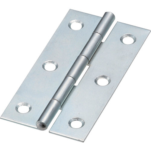 TRUSCO Steel Thin Ordinary Hinge Trivalent Chrome Plated Finish Total Length 63.5mm 550-64UNCR 1 Bag