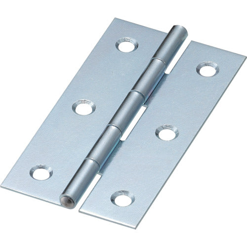 ＴＲＵＳＣＯ　スチール製薄口普通蝶番　三価クロムメッキ仕上げ　全長７６．０ｍｍ　550-76UNCR　1 袋