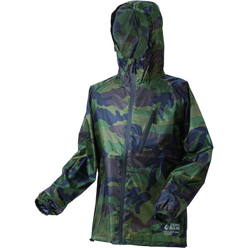 喜多　スーパーライトレインウェア　超軽量　Ｎｏ１７１０　カモフラ　３Ｌ（ＸＬ）　NO1710-CAMO-3L　1 着