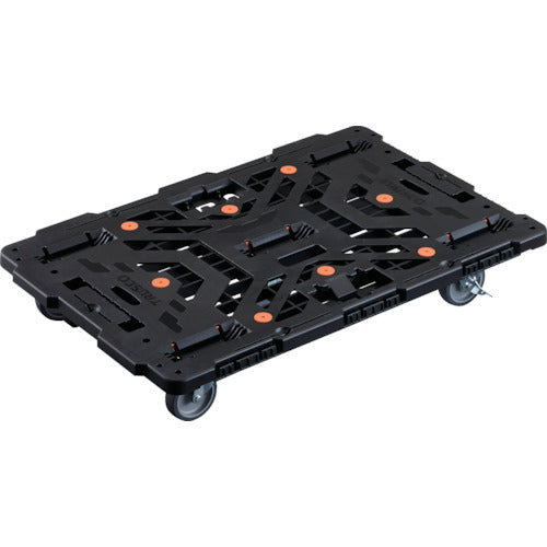 ＴＲＵＳＣＯ　連結式樹脂製平台車　ビートル　９００Ｘ６００　自在５輪　内２輪ストッパー付　BT900J5S2-E100　1 台